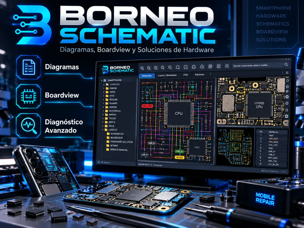 Borneo Schematic – Diagramas y Soluciones para Reparación